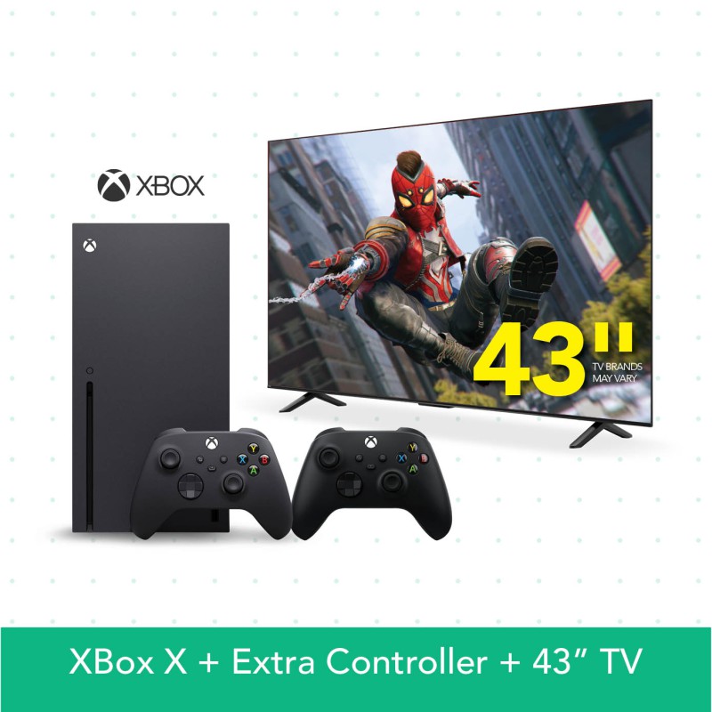 Xbox X + Extra Controller + 43" TV 